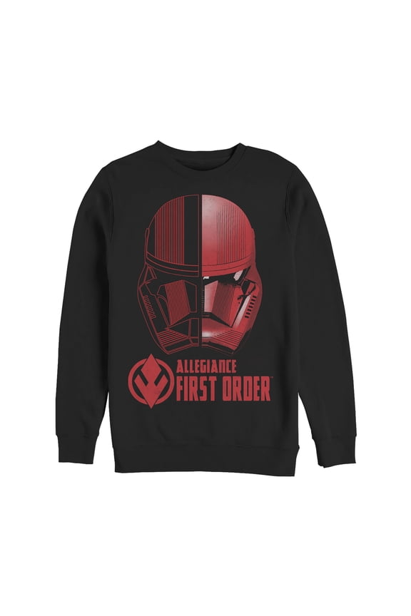 Men's Star Wars: The Rise of Skywalker Sith Trooper Dual Helmet Sweatshirt Black Medium