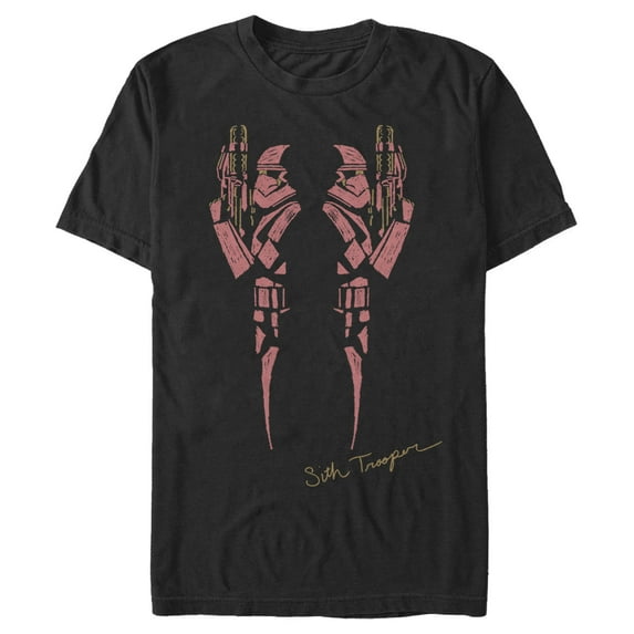 Men's Star Wars: The Rise of Skywalker Sith Trooper Inkblot Graphic Tee Black Medium