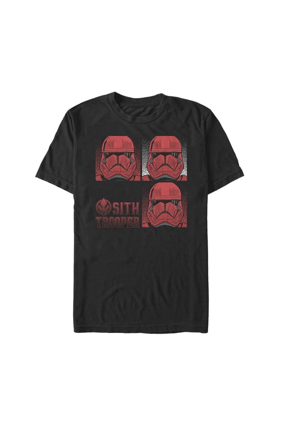 Men's Star Wars: The Rise of Skywalker Sith Trooper Panels Graphic Tee Black Large