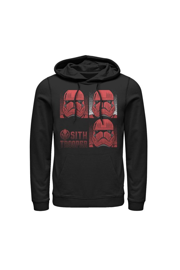 Men's Star Wars: The Rise of Skywalker Sith Trooper Panels Pull Over Hoodie Black Large