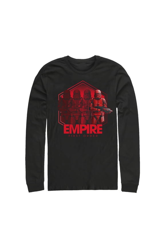 Men's Star Wars: The Rise of Skywalker Sith Trooper Reflection Long Sleeve Shirt Black Large