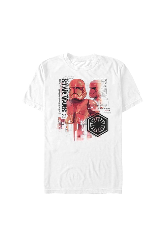 Men's Star Wars: The Rise of Skywalker Sith Trooper Schematic Detail  Graphic Tee White Large