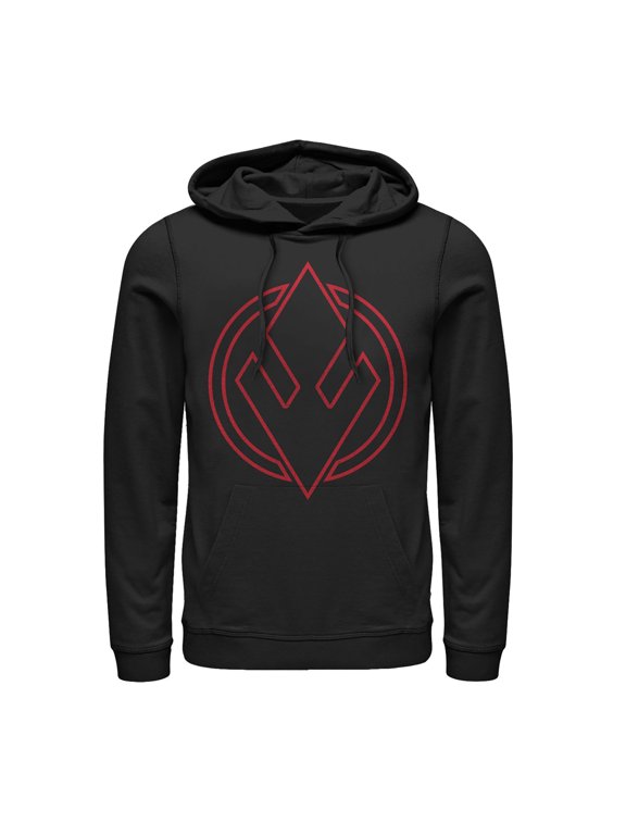 Men's Star Wars: The Rise of Skywalker Sith Trooper Symbol Pull Over Hoodie Black X Large
