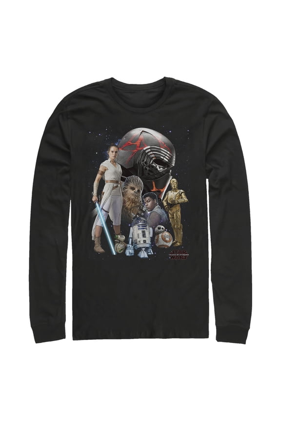 Men's Star Wars: The Rise of Skywalker Sith Villain Trooper  Long Sleeve Shirt Black Large