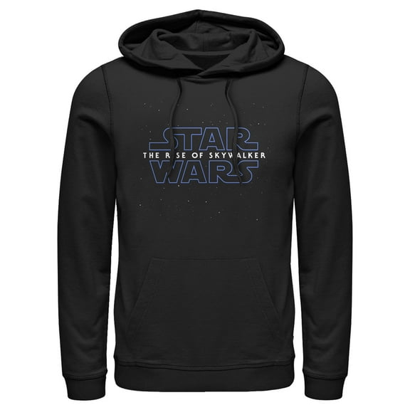 Men's Star Wars: The Rise of Skywalker Starry Logo  Pull Over Hoodie Black 2X Large