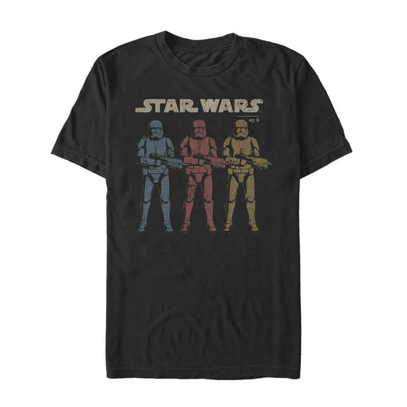 Men's Star Wars: The Rise of Skywalker Stormtrooper Trio  Graphic Tee Black X Large