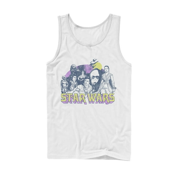 Men's Star Wars: The Rise of Skywalker Vintage Collage  Tank Top White X Large