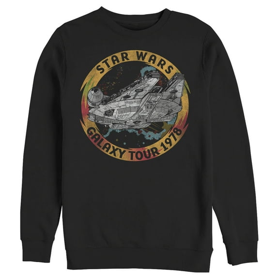 Men's Star Wars: The Rise of Skywalker Vintage Galaxy Tour  Sweatshirt Black 2X Large