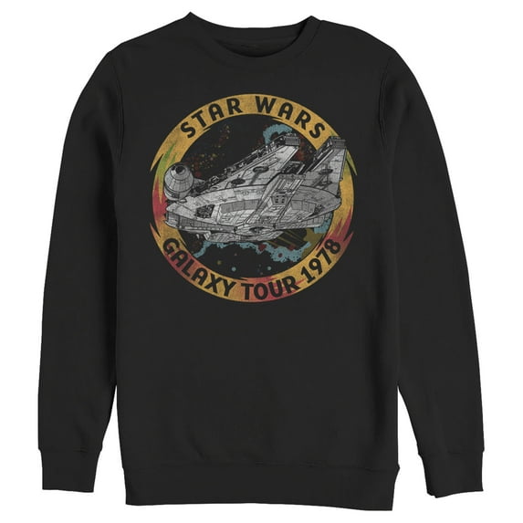 Men's Star Wars: The Rise of Skywalker Vintage Galaxy Tour Sweatshirt Black 3X Large