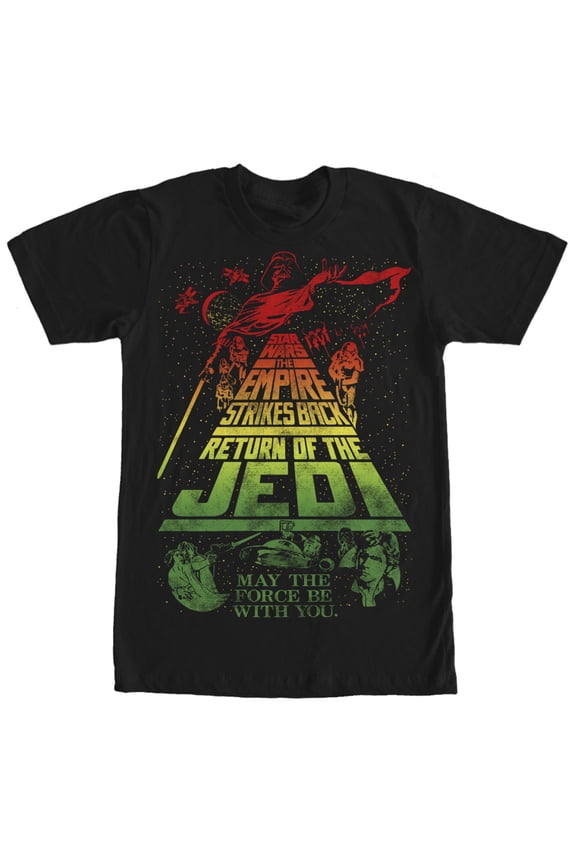 Men's Star Wars Title Collage Graphic Tee Black Large