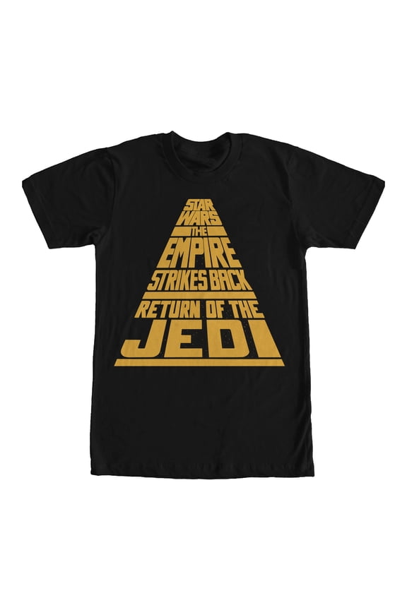 Men's Star Wars Title Logo Crawl Graphic Tee Black Small