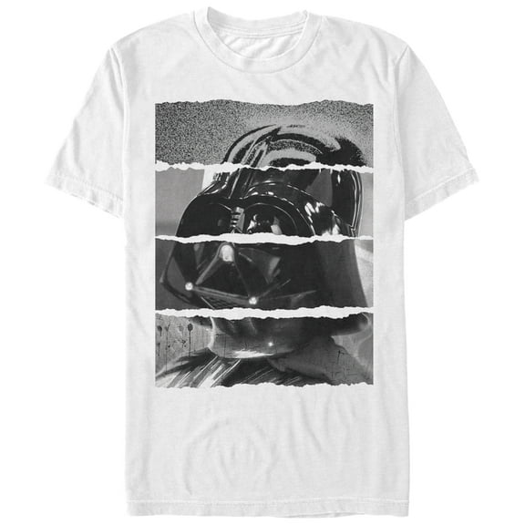 Men's Star Wars Torn Darth Vader  Graphic Tee White Small