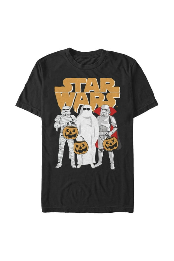 Men's Star Wars Trio Costumes Halloween Logo Tee Color: Black Size: L
