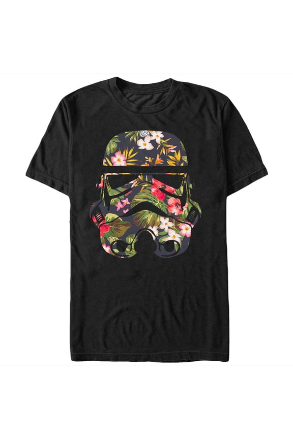 Men's Star Wars Tropical Stormtrooper Graphic Tee Black 2X Large