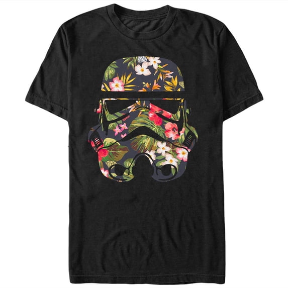 Men's Star Wars Tropical Stormtrooper Graphic Tee Black 3X Large