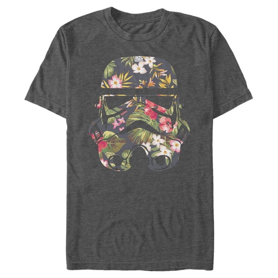 Men's Star Wars Tropical Stormtrooper Graphic Tee Charcoal Heather Medium