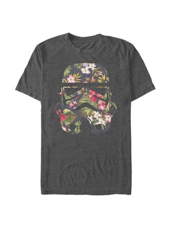 Men's Star Wars Tropical Stormtrooper Graphic Tee Charcoal Heather X Large