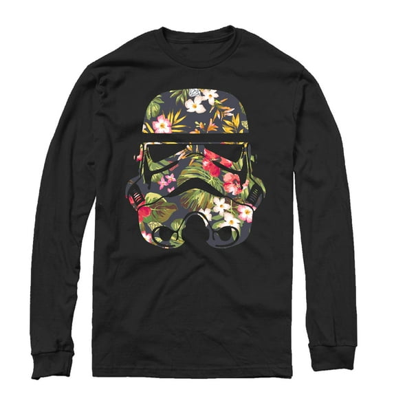 Men's Star Wars Tropical Stormtrooper Long Sleeve Shirt Black 2X Large