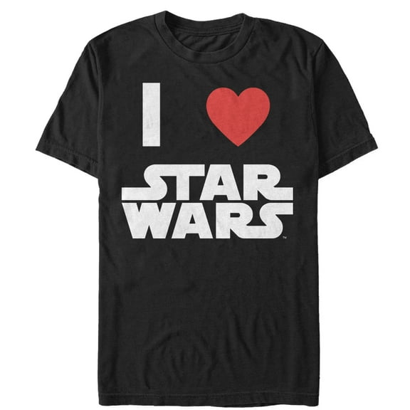 Men's Star Wars True Love  Graphic Tee Black Medium