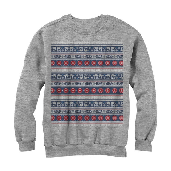 Men's Star Wars Ugly Christmas AT-AT Sweatshirt Athletic Heather Medium