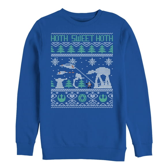 Men's Star Wars Ugly Christmas Hoth Sweet Hoth  Sweatshirt Royal Blue 3X Large
