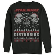 Men's Star Wars Ugly Christmas Lack of Cheer Disturbing Sweatshirt Black 3X Large