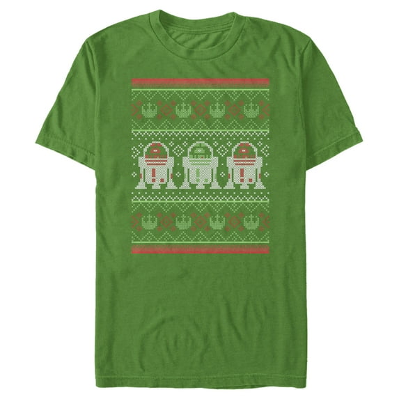 Men's Star Wars Ugly Christmas R2-D2 Graphic Tee Kelly Green Medium