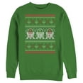 thumbnail image 1 of Men's Star Wars Ugly Christmas R2-D2 Sweatshirt Kelly Green Small, 1 of 3