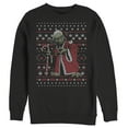 thumbnail image 1 of Men's Star Wars Ugly Christmas Santa Yoda  Sweatshirt Black 2X Large, 1 of 3
