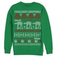 thumbnail image 1 of Men's Star Wars Ugly Christmas Sweater Sweatshirt Kelly Green 3X Large, 1 of 4