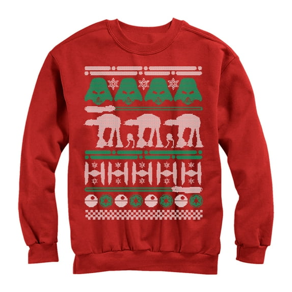 Men's Star Wars Ugly Christmas Sweater Sweatshirt Red Small
