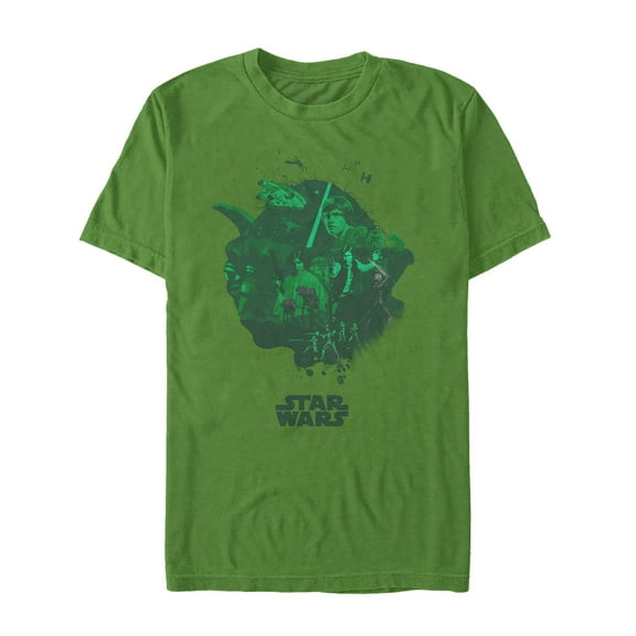 Men's Star Wars Unifying Yoda Collage  Graphic Tee Kelly Green Medium
