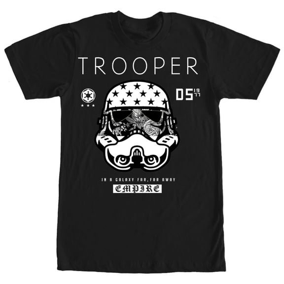 Men's Star Wars Urban Stormtrooper Helmet  Graphic Tee Black Small