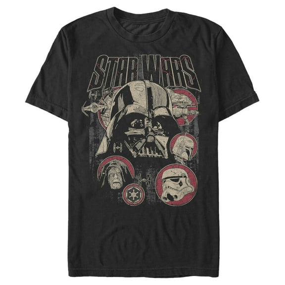 Men's Star Wars Vader Helmet Spread  Graphic Tee Black 5X Large