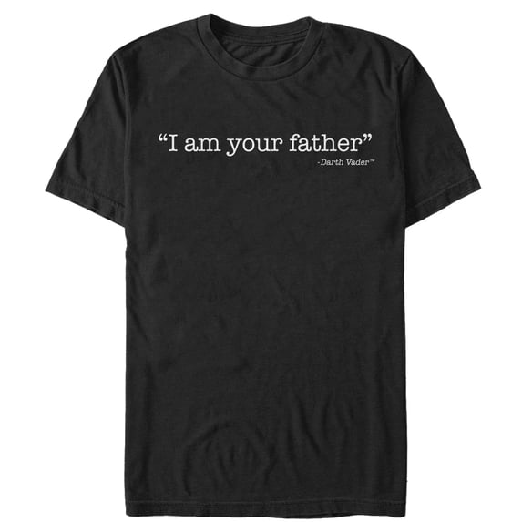 Men's Star Wars Vader I am Your Father Graphic Tee Black Medium