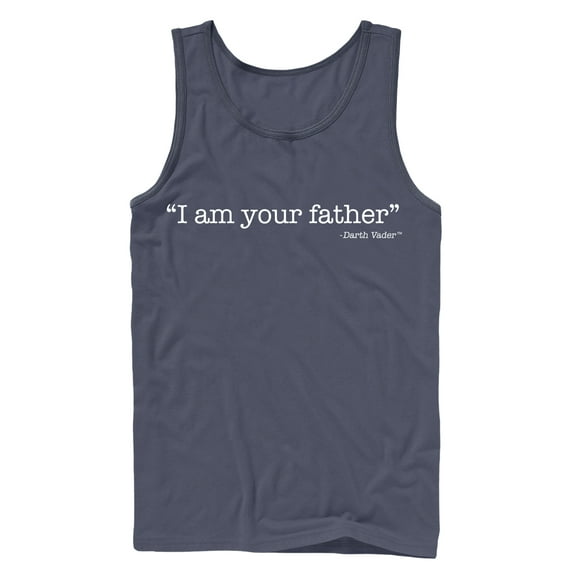 Men's Star Wars Vader I am Your Father  Tank Top Navy Blue X Large