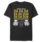 Men's Star Wars Vader Imperial March  Graphic Tee Black 5X Large
