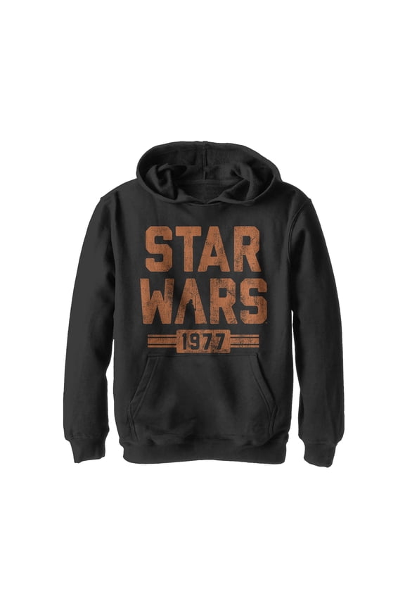 Men's Star Wars Vader Striped Logo Pull Over Hoodie Black X Large
