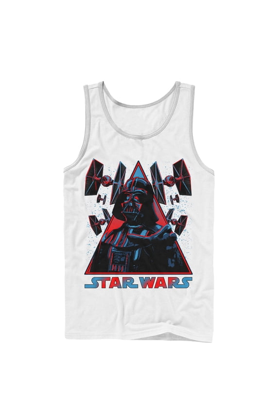 Men's Star Wars Vader TIE Fighter Tank Top White Medium