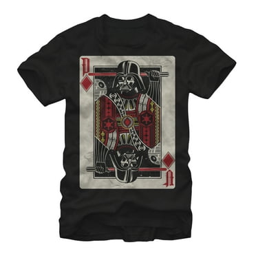 Men's Star Wars Vader in the Cards  Graphic Tee Black 2X Large
