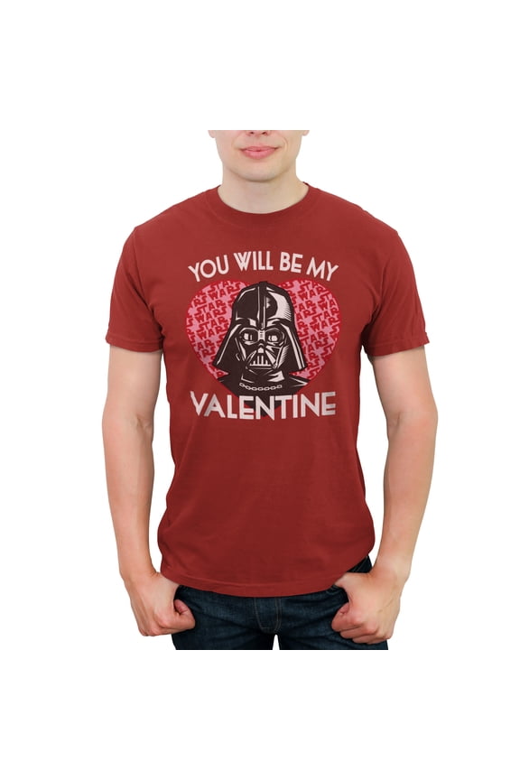 Men's Star Wars Valentine Darth Vader Invitation Graphic Tee Red 3X Large