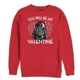 thumbnail image 1 of Men's Star Wars Valentine Darth Vader Invitation  Sweatshirt Red Large, 1 of 3