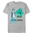 thumbnail image 1 of Men's Star Wars Valentine Han Solo Your Scoundrel  Graphic Tee Athletic Heather 5X Large, 1 of 4