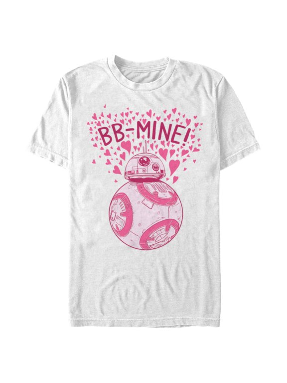 Men's Star Wars Valentine's Day BB-Mine Graphic Tee White 3X Large