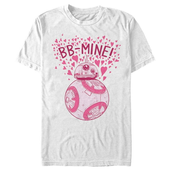 Men's Star Wars Valentine's Day BB-Mine  Graphic Tee White Large