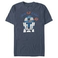 thumbnail image 1 of Men's Star Wars Valentine's Day R2-D2 Too Cute  Graphic Tee Navy Blue Heather Small, 1 of 4