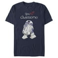 thumbnail image 1 of Men's Star Wars Valentine's Day You R2 Awesome  Graphic Tee Navy Blue Large, 1 of 5