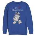 thumbnail image 1 of Men's Star Wars Valentine's Day You R2 Awesome  Sweatshirt Royal Blue Small, 1 of 4