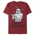 thumbnail image 1 of Men's Star Wars Valentine's Day You're A Trooper  Graphic Tee Cardinal Medium, 1 of 5