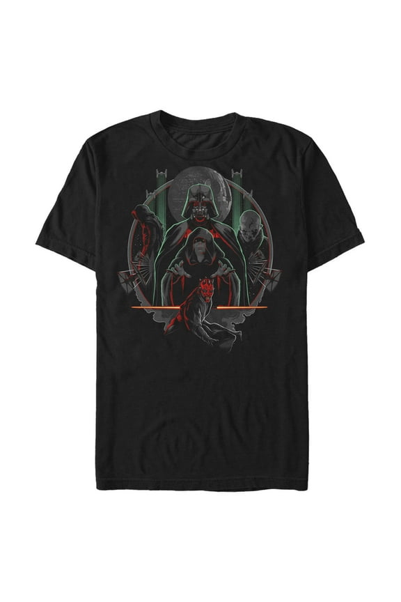 Men's Star Wars Villains of the Dark Side Circle Graphic Tee Black 4X Big Tall